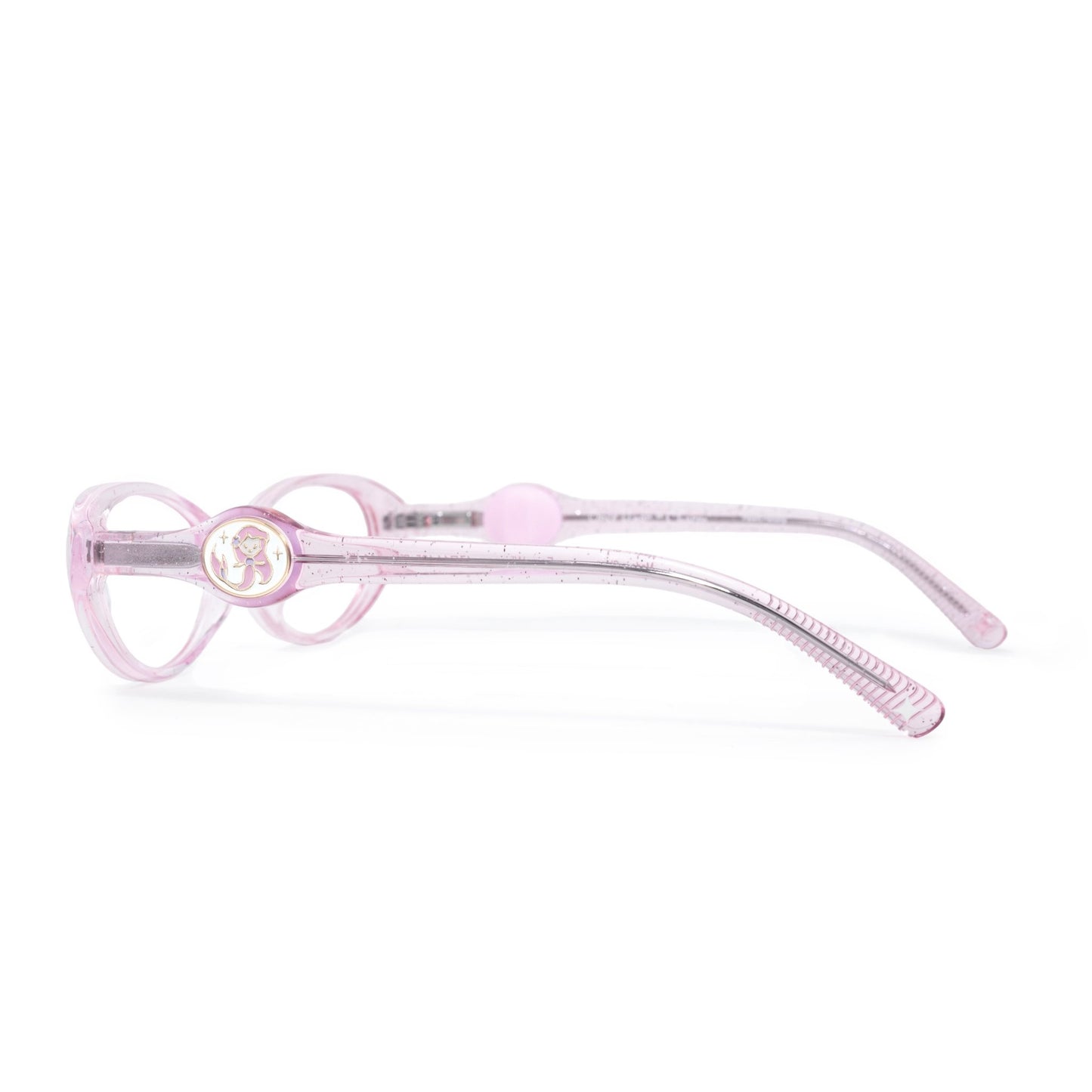 Cute ink eyeglasses with an interchangeable charm bow