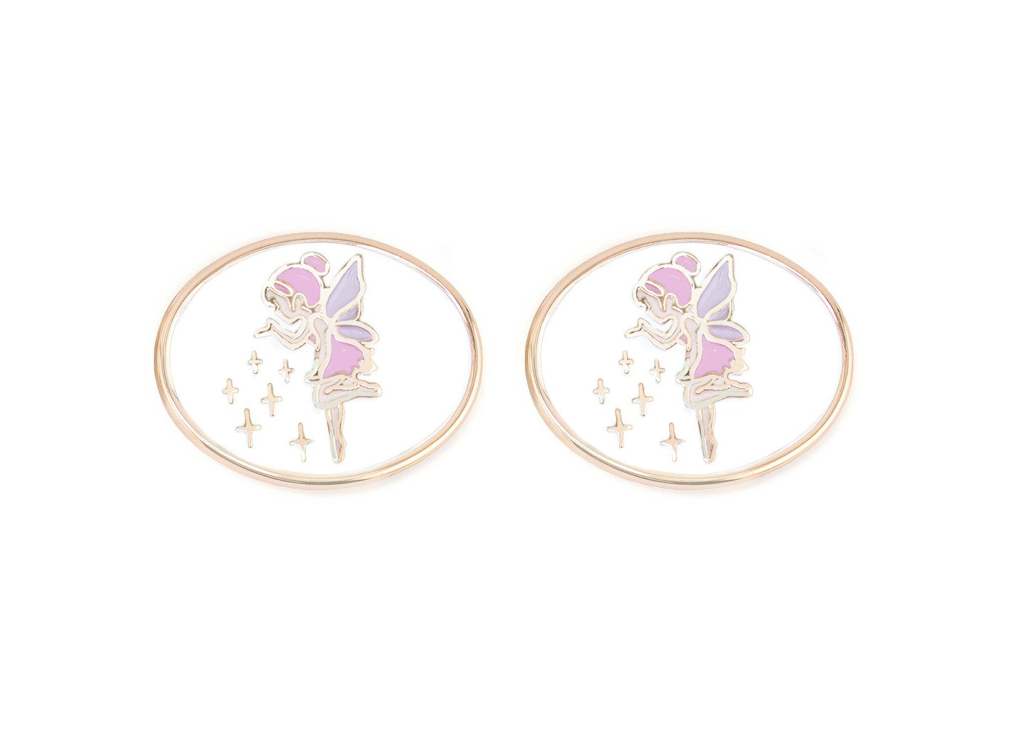 Pair of fairy earrings on a white background