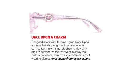 Once Upon a Charm eyewear featured in INVISION Magazine February 2026 Fit Is the Statement roundup