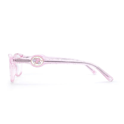 Pink glasses for girls with patent pending interchangeable charms with hearts