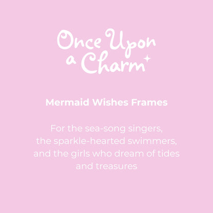 Pink background with 'Once Upon a Charm' text and mermaid-themed description.