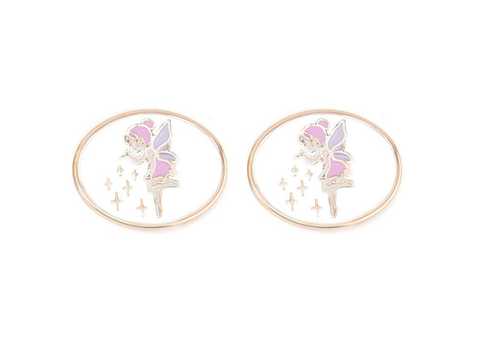 Pair of fairy earrings on a white background